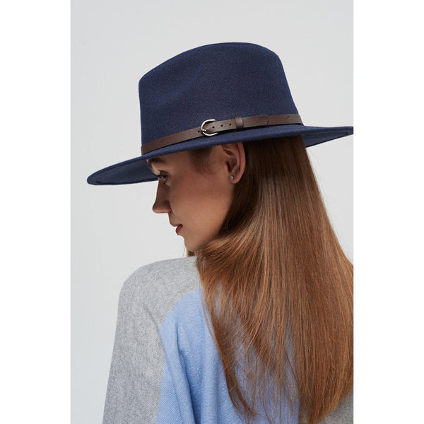 Felt Fedora Hat With Leather Belt - Lady of the Lake