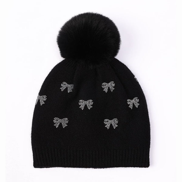 Fleeced Knitted Toque with Pompom - Lady of the Lake