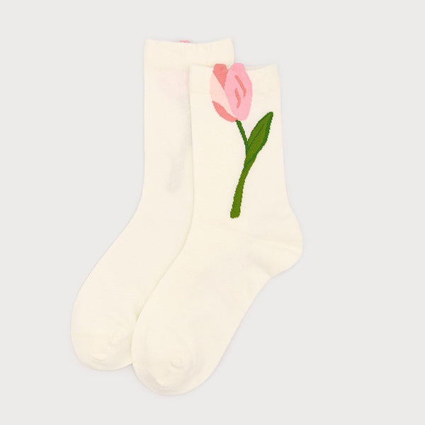 Floral Accent Socks - Lady of the Lake