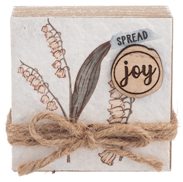 Floral Paper Block With Jute Rope - Sign - Lady of the Lake