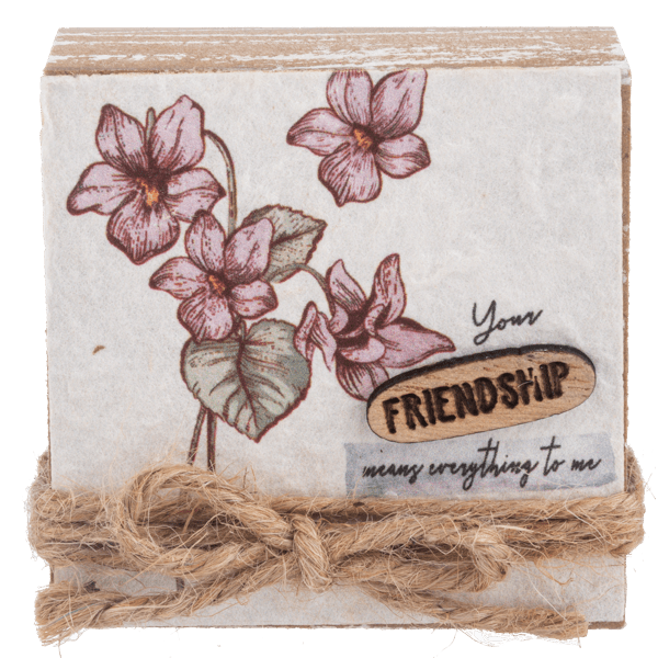 Floral Paper Block With Jute Rope - Sign - Lady of the Lake