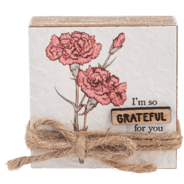 Floral Paper Block With Jute Rope - Sign - Lady of the Lake