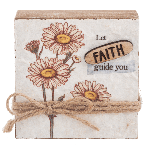 Floral Paper Block With Jute Rope - Sign - Lady of the Lake