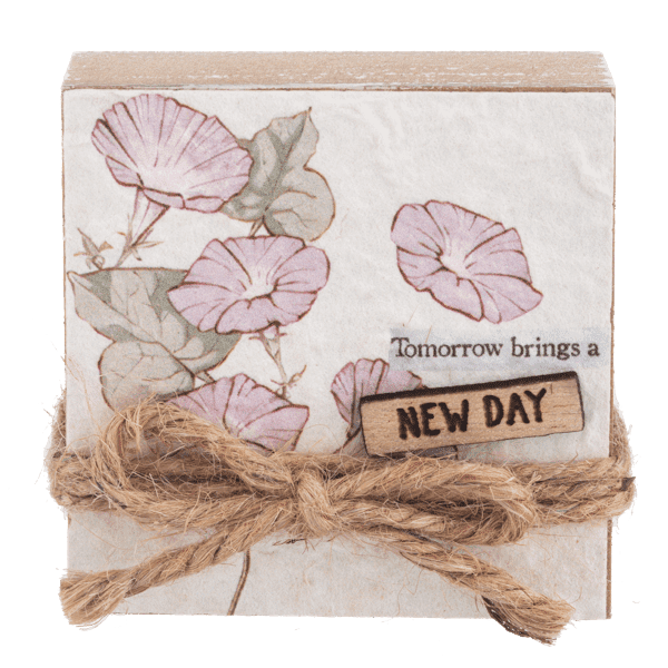 Floral Paper Block With Jute Rope - Sign - Lady of the Lake