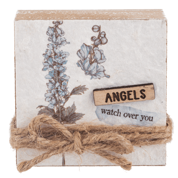 Floral Paper Block With Jute Rope - Sign - Lady of the Lake