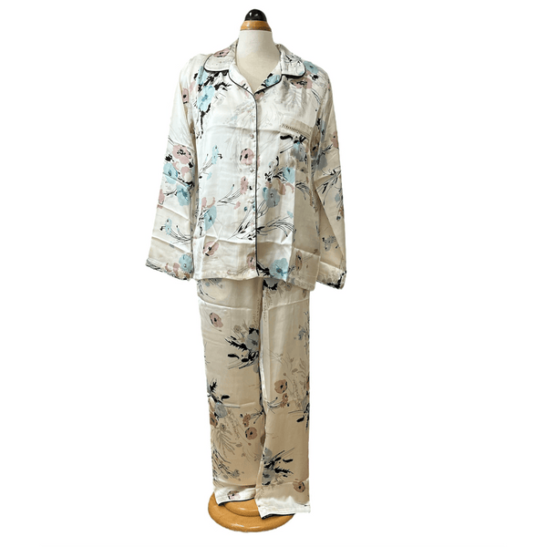 Floral Silk Feel Pyjama Set