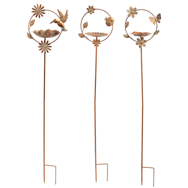 Flower Bird Feeder Garden Stake - Lady of the Lake