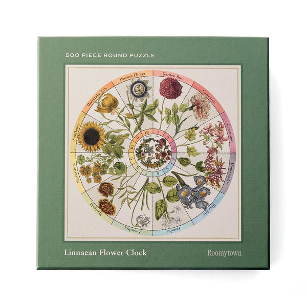 Flower Clock - 500 - Piece Round Jigsaw Puzzle - Lady of the Lake