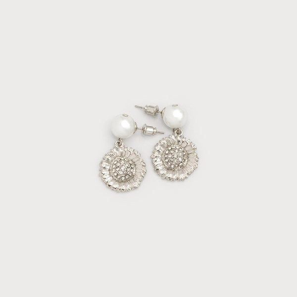 Flower & Pearl Earrings - Lady of the Lake