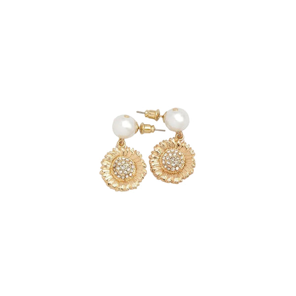 Flower & Pearl Earrings - Lady of the Lake