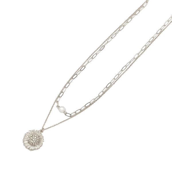 Flower & Pearl Necklace - Lady of the Lake