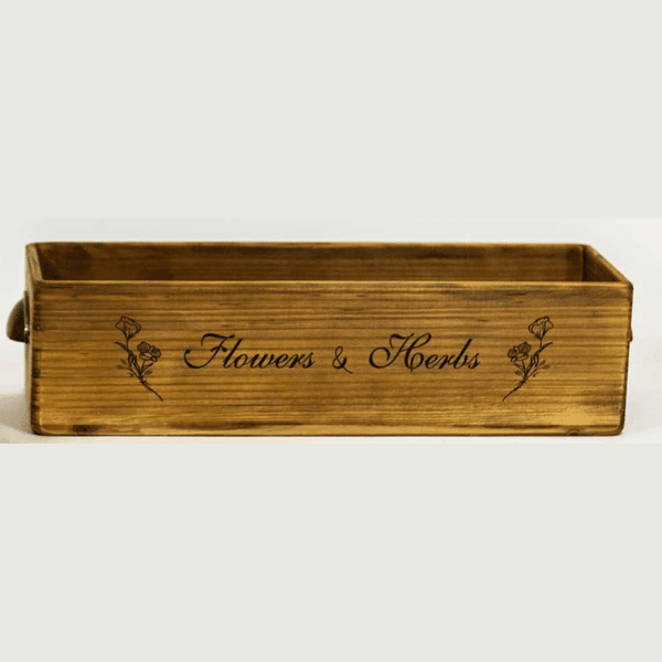 Flowers & Herbs Wooden Planter Box - Lady of the Lake