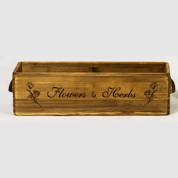 Flowers & Herbs Wooden Planter Box - Lady of the Lake