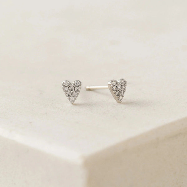 Flutter Heart Stud Earrings