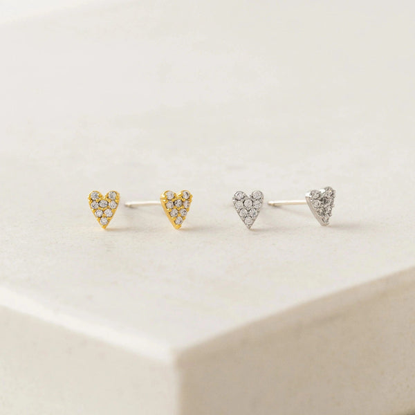 Flutter Heart Stud Earrings