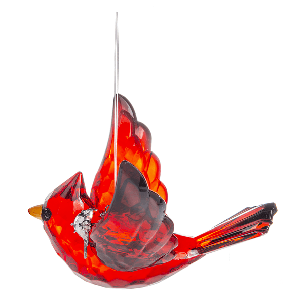 Flying Cardinal Ornament With Removable Charm