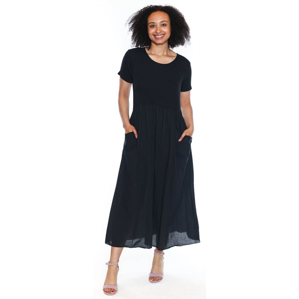 Frances Cotton T-Shirt Dress With Pockets - Lady of the Lake
