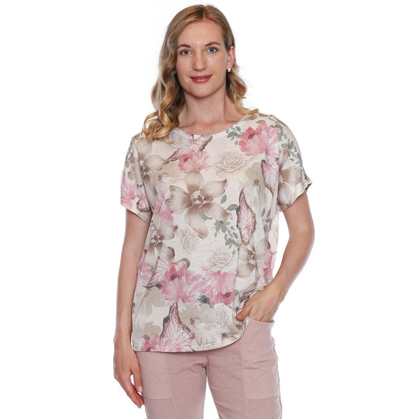 Freyja Printed Top - Lady of the Lake