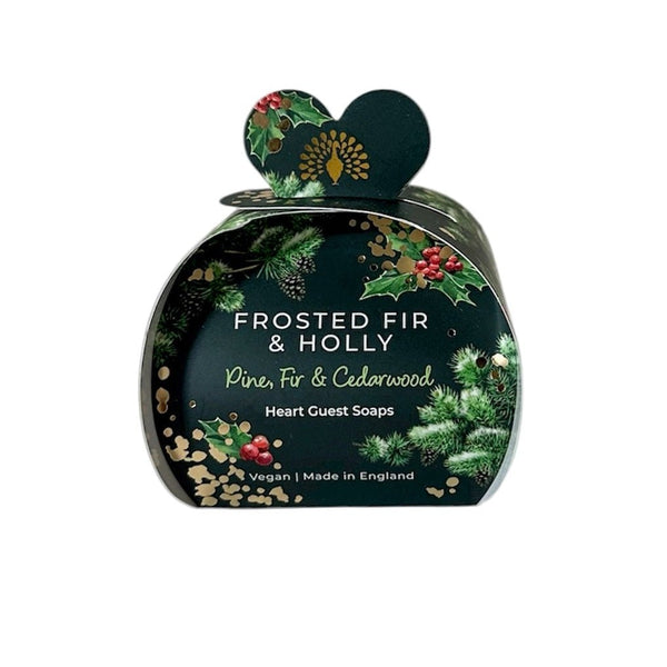 Frosted Fir & Holly Heart Guest Soaps - Lady of the Lake