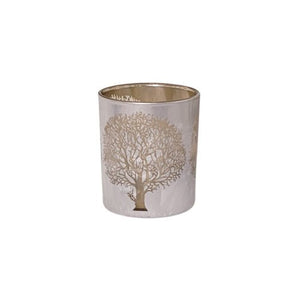 Frosted Tree Votive Holder