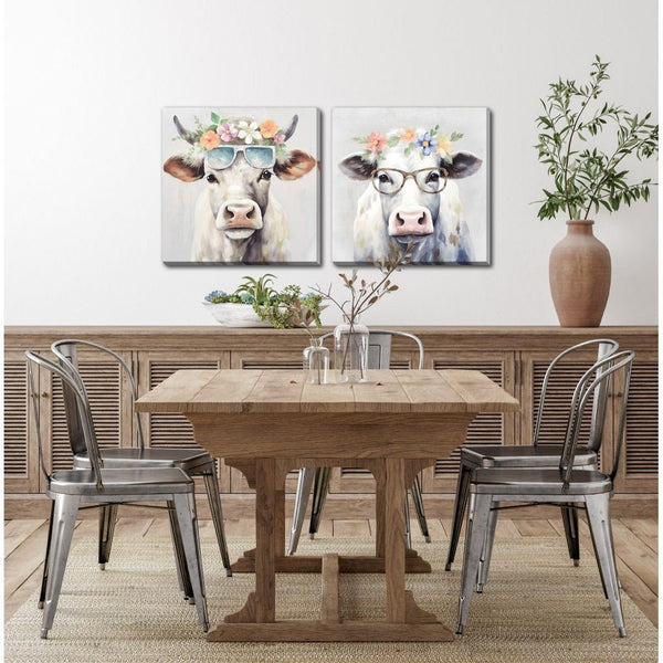 Garland Cow I - Printed Canvas