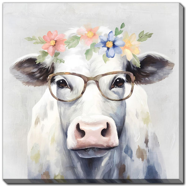 Garland Cow II - Printed Canvas