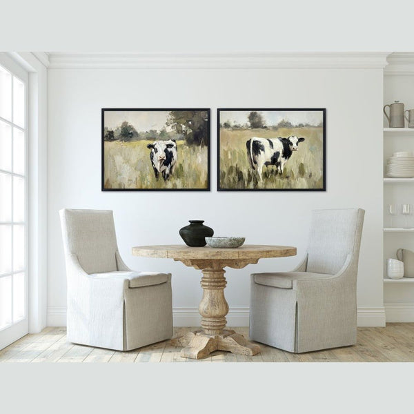 Gentle Grazer I - Hand Embellished Canvas In Floating Frame - Lady of the Lake
