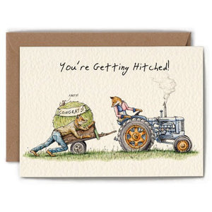 Getting Hitched - Greeting Card - Engagement / Wedding