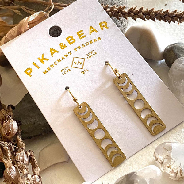 Gibbous Moon Phase Earrings - Lady of the Lake