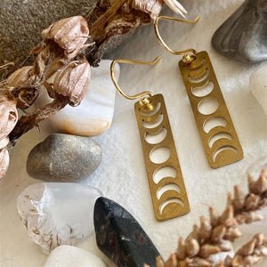 Gibbous Moon Phase Earrings - Lady of the Lake