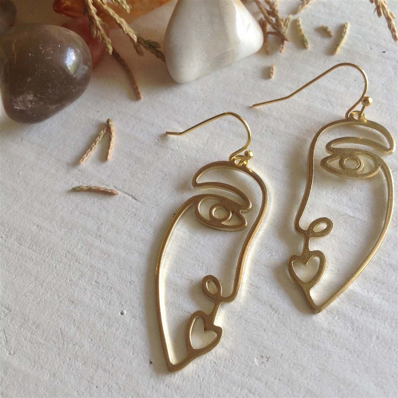 Gilot Abstract Face Silhouette Earrings - Lady of the Lake