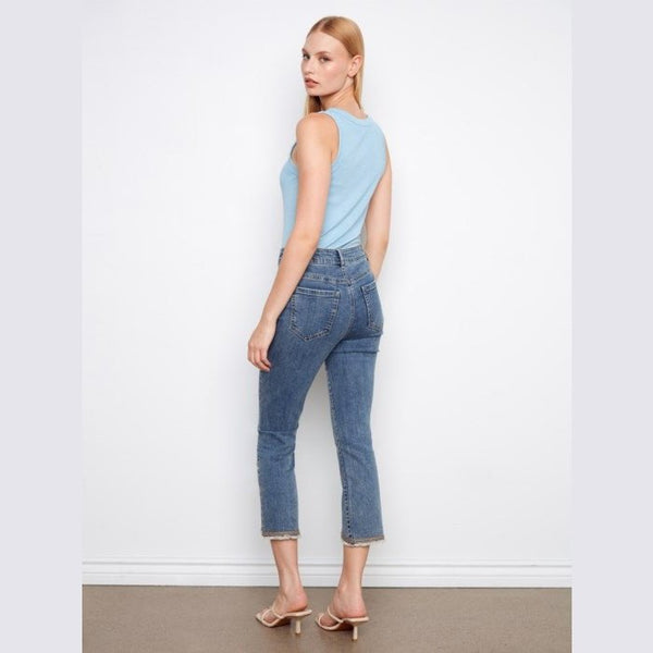 Giselle Embroidered Front Tulip Jeans - Lady of the Lake