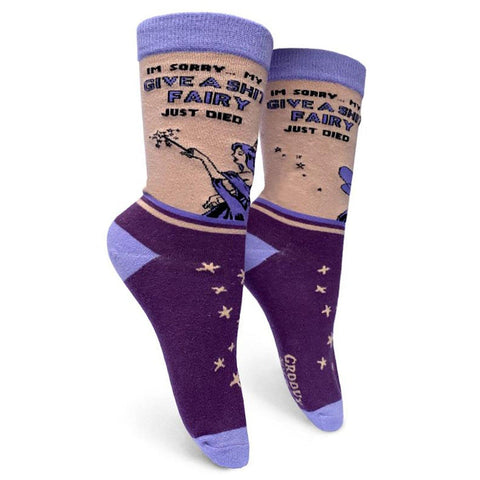 Give A Shit Fairy - Women's Crew Socks