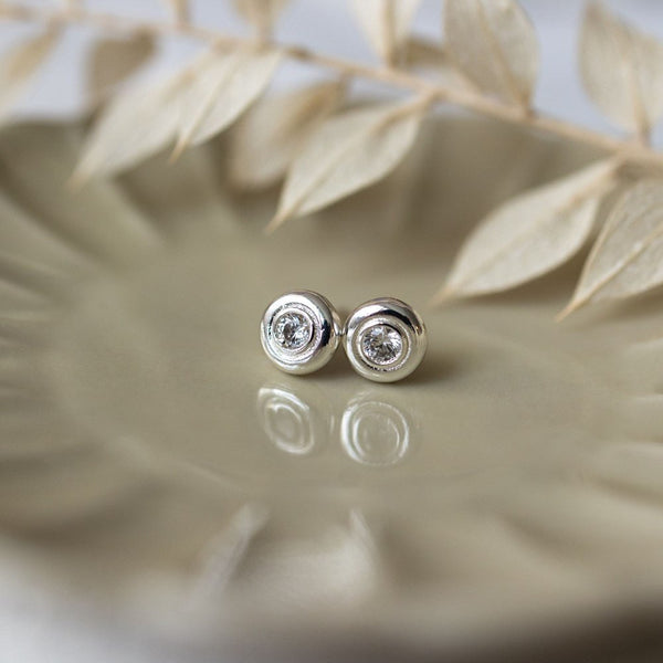 Glimmer Disc Stud Earrings - Lady of the Lake