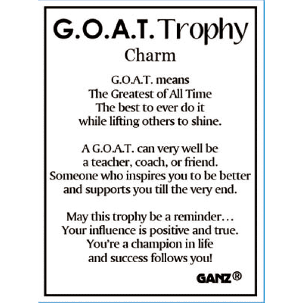 G.O.A.T Trophy - Goat Charm - Lady of the Lake