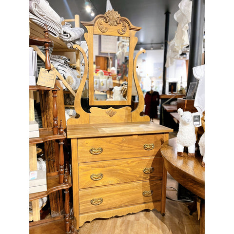 Golden Dresser With Mirror - Lady of the Lake