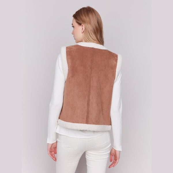 Goldie Reversible Faux Fur & Suede Vest