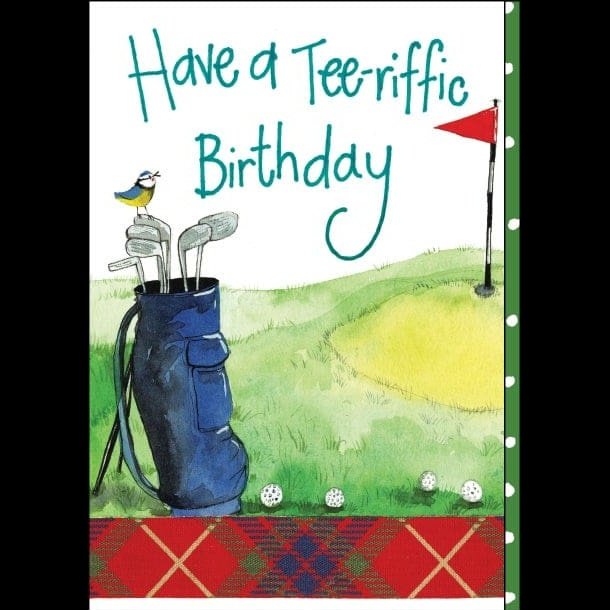 Golf Bag - Greeting Card - Birthday