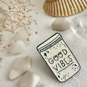 Good Vibes Jar Full O' Rad Lapel Pin - Lady of the Lake