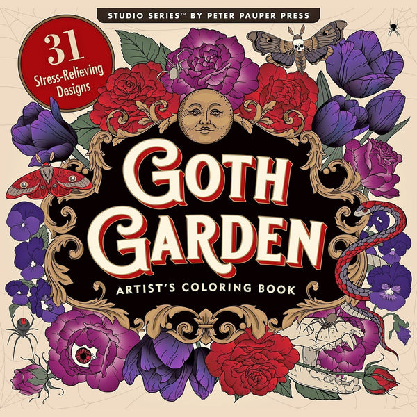 Goth Garden Artist's Colouring Book - Lady of the Lake