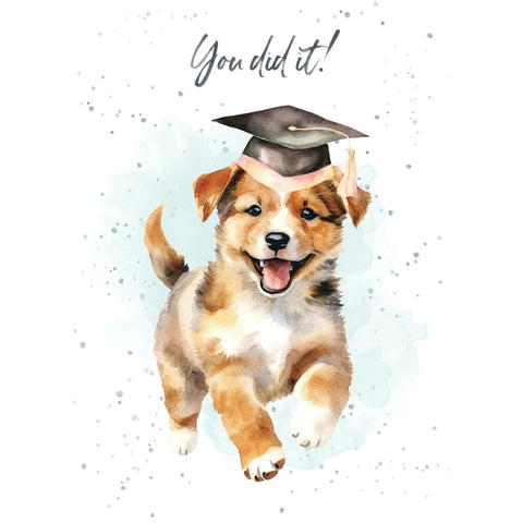 Graduation Puppy - Greeting Card - Graduation - Lady of the Lake