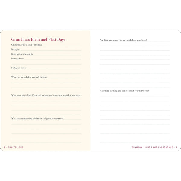 Grandma's Story - Keepsake Guided Journal - Lady of the Lake