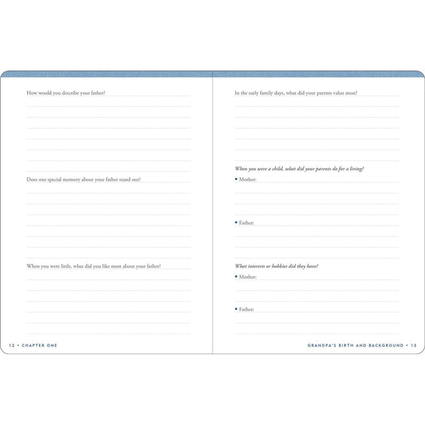 Grandpa's Story - Keepsake Guided Journal - Lady of the Lake