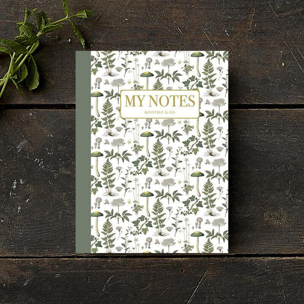 Green Floral Pattern - Notebook - Lady of the Lake