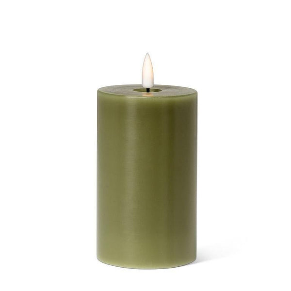 Green LED Pillar Candle - Lady of the Lake