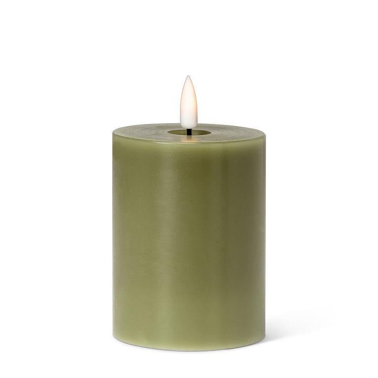 Green LED Pillar Candle - Lady of the Lake