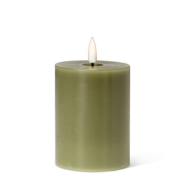 Green LED Pillar Candle - Lady of the Lake