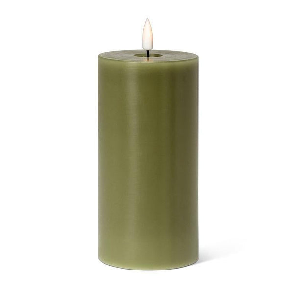 Green LED Pillar Candle - Lady of the Lake
