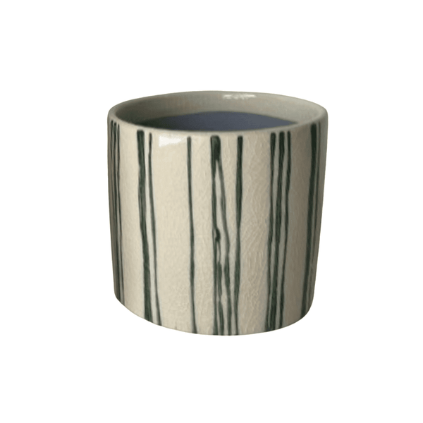 Green Stripe Plant Pot - Lady of the Lake