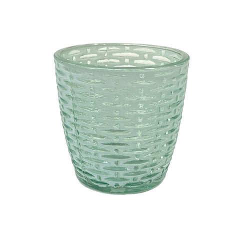 Green Stripes Tea Light Holder